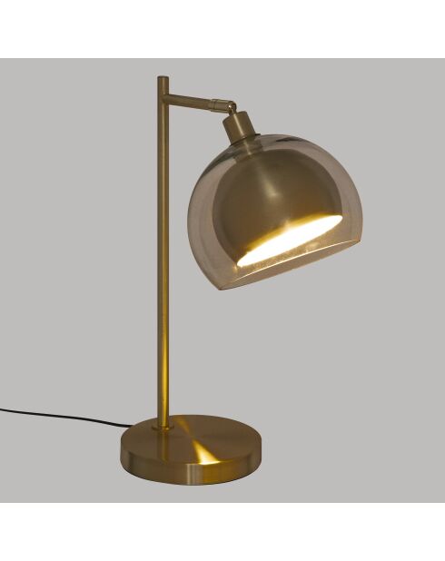 Lampe Rivi aus goldfarbenem Metallglas - H.48 cm