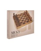 Jeu echec pin Micka marron - 40x40 cm