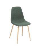 Lot de 4 Chaises en tissu Roka vertes - 45 x 51 x 87 cm
