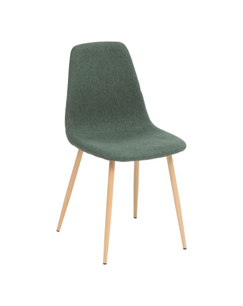 Lot de 4 Chaises en tissu Roka vertes - 45 x 51 x 87 cm