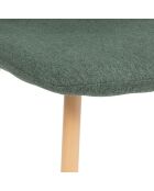 Lot de 4 Chaises en tissu Roka vertes - 45 x 51 x 87 cm