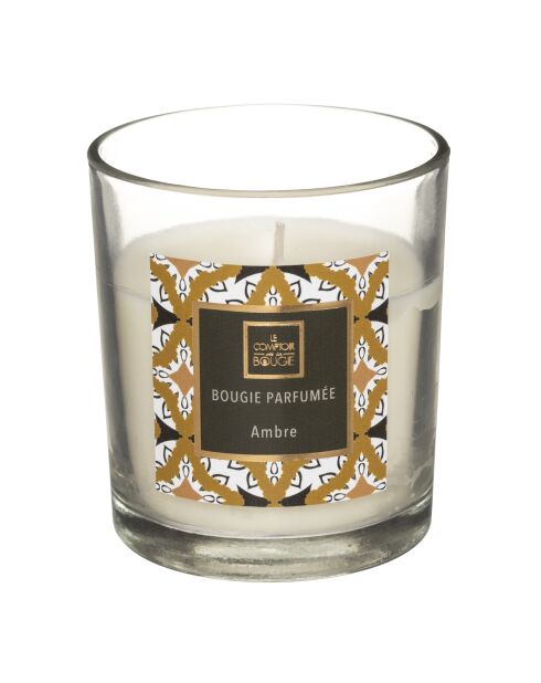 Lot de 4 Bougies parfumées verre Neda ambre - 110g