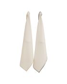 Lot de 2 torchons Waffle blancs - 17 x 1,5 x 41 cm