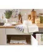 Lot de 2 torchons Waffle blancs - 17 x 1,5 x 41 cm