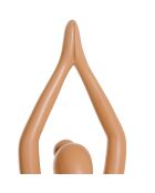 Statue femme Yoga en résine Sien jaune - H.38 cm