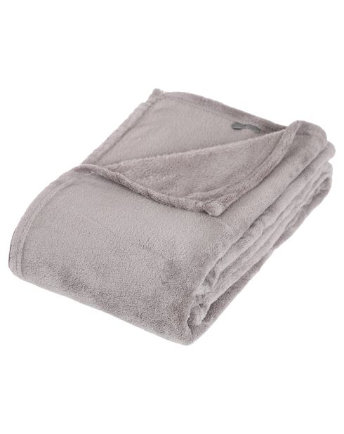 Plaid microfibre gris - 125x150 cm