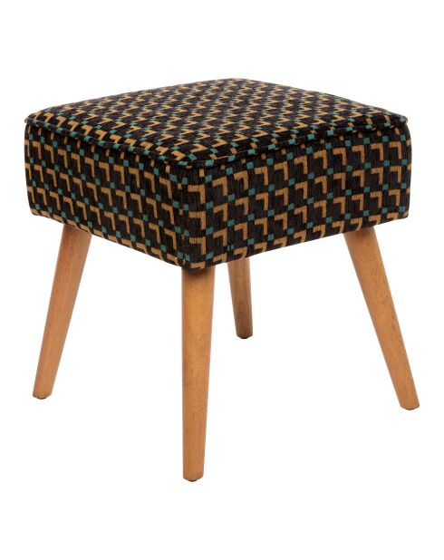 Tabouret chen Chiara reso noir - 40 x 19 x 40 cm