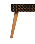 Tabouret chen Chiara reso noir - 40 x 19 x 40 cm