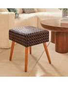 Tabouret chen Chiara reso noir - 40 x 19 x 40 cm