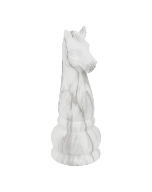 Piece echec résine Olen gris - H.26.5 cm