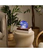 LED-Lampe mit blauer Glasschale - L.14