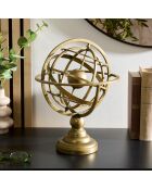 Sfera armillare Sia in metallo dorato - H.34 cm