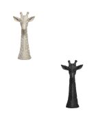 Tête girafe résine Safari assorties - H.32 cm