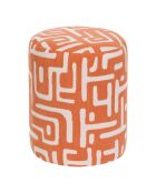 Pouf Delor mod orange epice - 30 x 30 x 36 cm