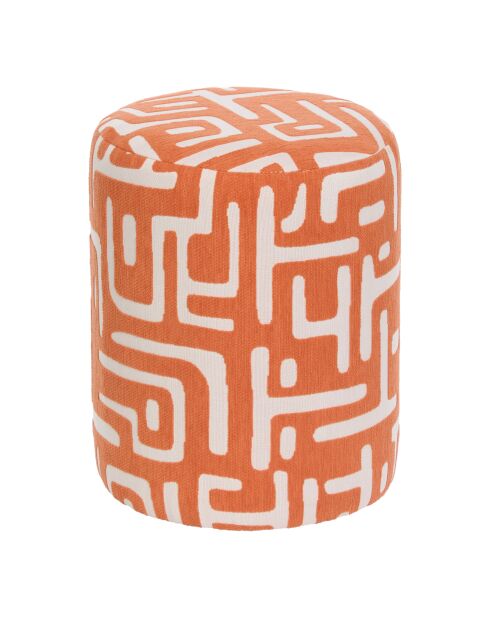 Pouf Delor mod orange epice - 30 x 30 x 36 cm