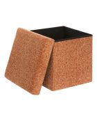 Lot de 2 Poufs pli Oxia ambre - 38 x 38 x 7 cm