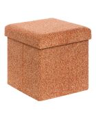Lot de 2 Poufs pli Oxia ambre - 38 x 38 x 7 cm