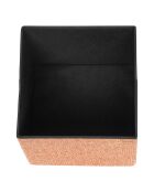 Lot de 2 Poufs pli Oxia ambre - 38 x 38 x 7 cm