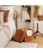 Lot de 2 Poufs pli Oxia ambre - 38 x 38 x 7 cm