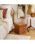 Lot de 2 Poufs pli Oxia ambre - 38 x 38 x 7 cm