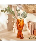 Vaso in vetro Sien face assortito - H.31,5 cm