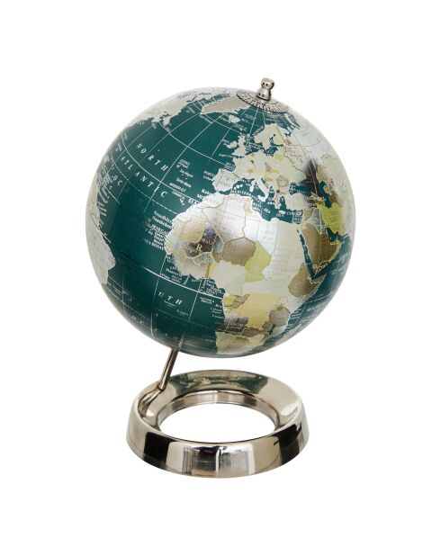 Globe en metal reso bleu - H.27.5 cm