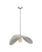 Suspension en metal Arlo argentée - L.76 cm