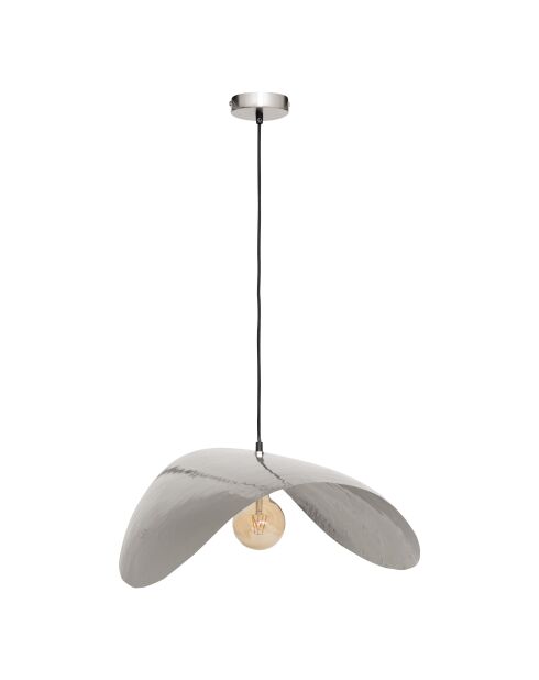 Suspension en metal Arlo argentée - L.76 cm
