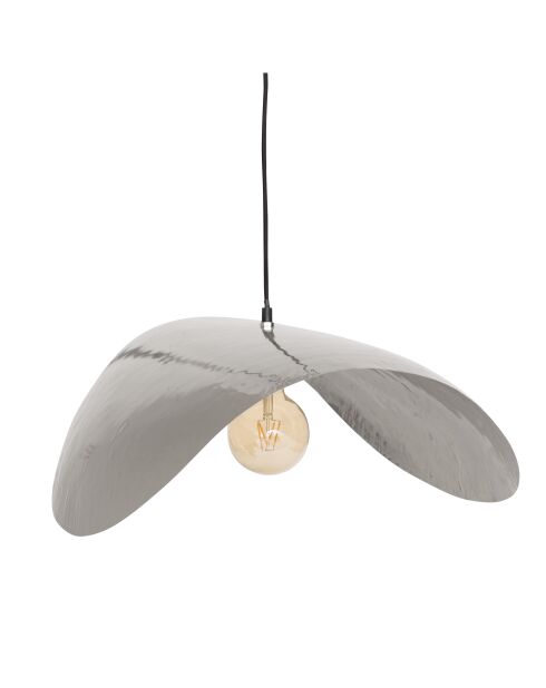Suspension en metal Arlo argentée - L.76 cm