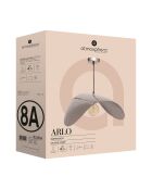 Suspension en metal Arlo argentée - L.76 cm