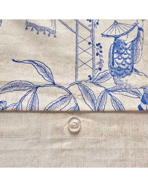 Set stampato Kyoto bianco - 240x220 cm