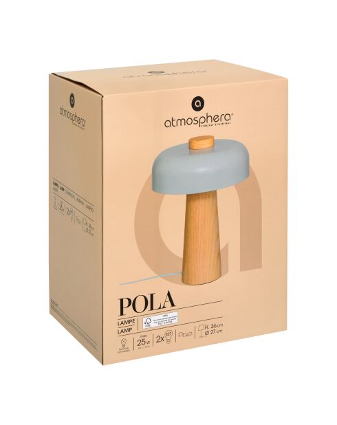 Pola weiße Pilzlampe - H.36 cm