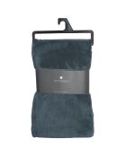 Plaid microfibre bleu orage - 180x230 cm