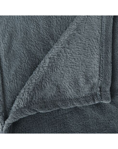 Plaid microfibre bleu orage - 180x230 cm
