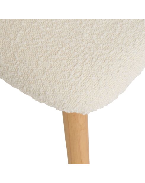 Set van 2 stoelen in krullend hout Sari wit/naturel - 56x51x78 cm