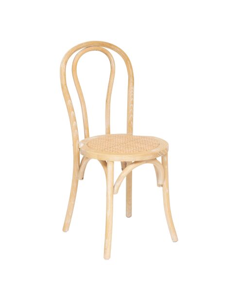 Chaise bistrot en bois Drevo beige - 50x42x90 cm