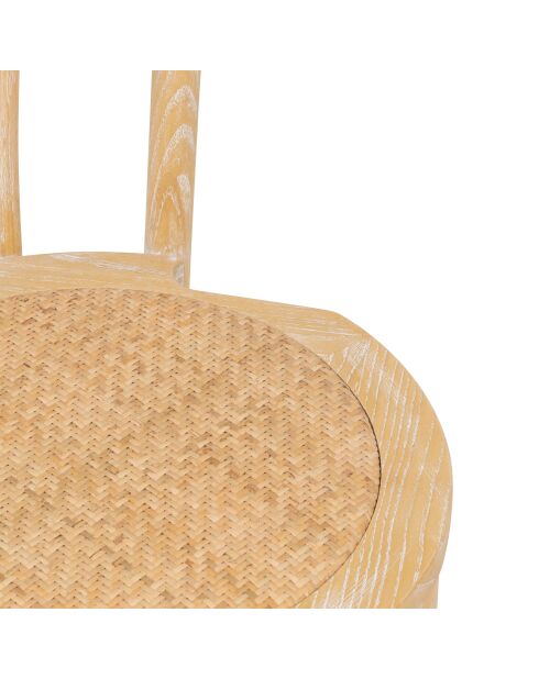 Chaise bistrot en bois Drevo beige - 50x42x90 cm
