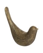 Oiseau résine Oasis doré - H.17 cm