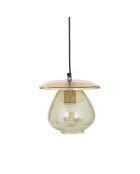 Suspension en verre Nateo ambre - D.23 cm