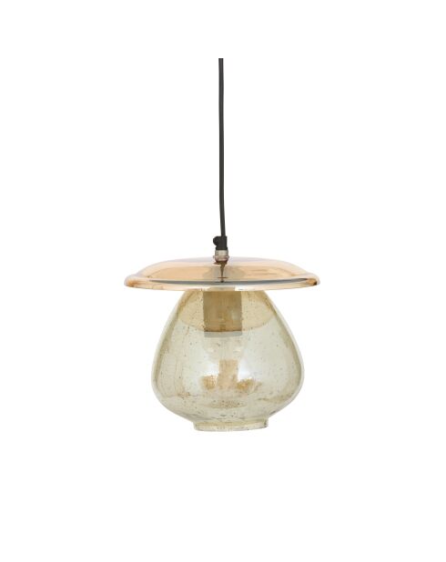 Suspension en verre Nateo ambre - D.23 cm
