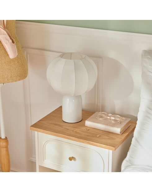 Lampe Tobie blanche - H.33 cm