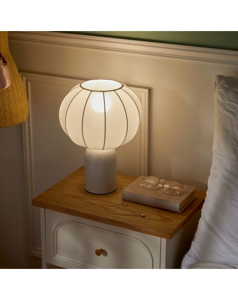 Lampe Tobie blanche - H.33 cm