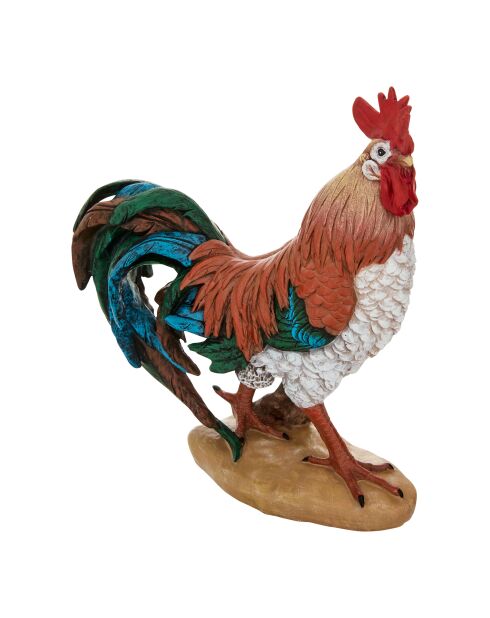 Coq résine Isac extérieur - H.30.5 cm