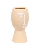 Vase en céramique visage Pam assortie - H.19.8 cm