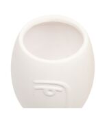 Vase en céramique visage Pam assortie - H.19.8 cm