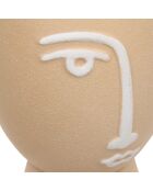 Vase en céramique visage Pam assortie - H.19.8 cm