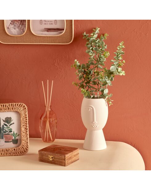 Vase en céramique visage Pam assortie - H.19.8 cm