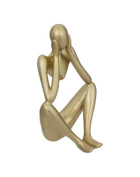 Lot de 3 statues femme col Naomi doré - 10 x 9,2 x 17 cm