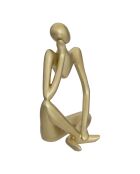 Lot de 3 statues femme col Naomi doré - 10 x 9,2 x 17 cm
