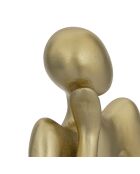 Lot de 3 statues femme col Naomi doré - 10 x 9,2 x 17 cm